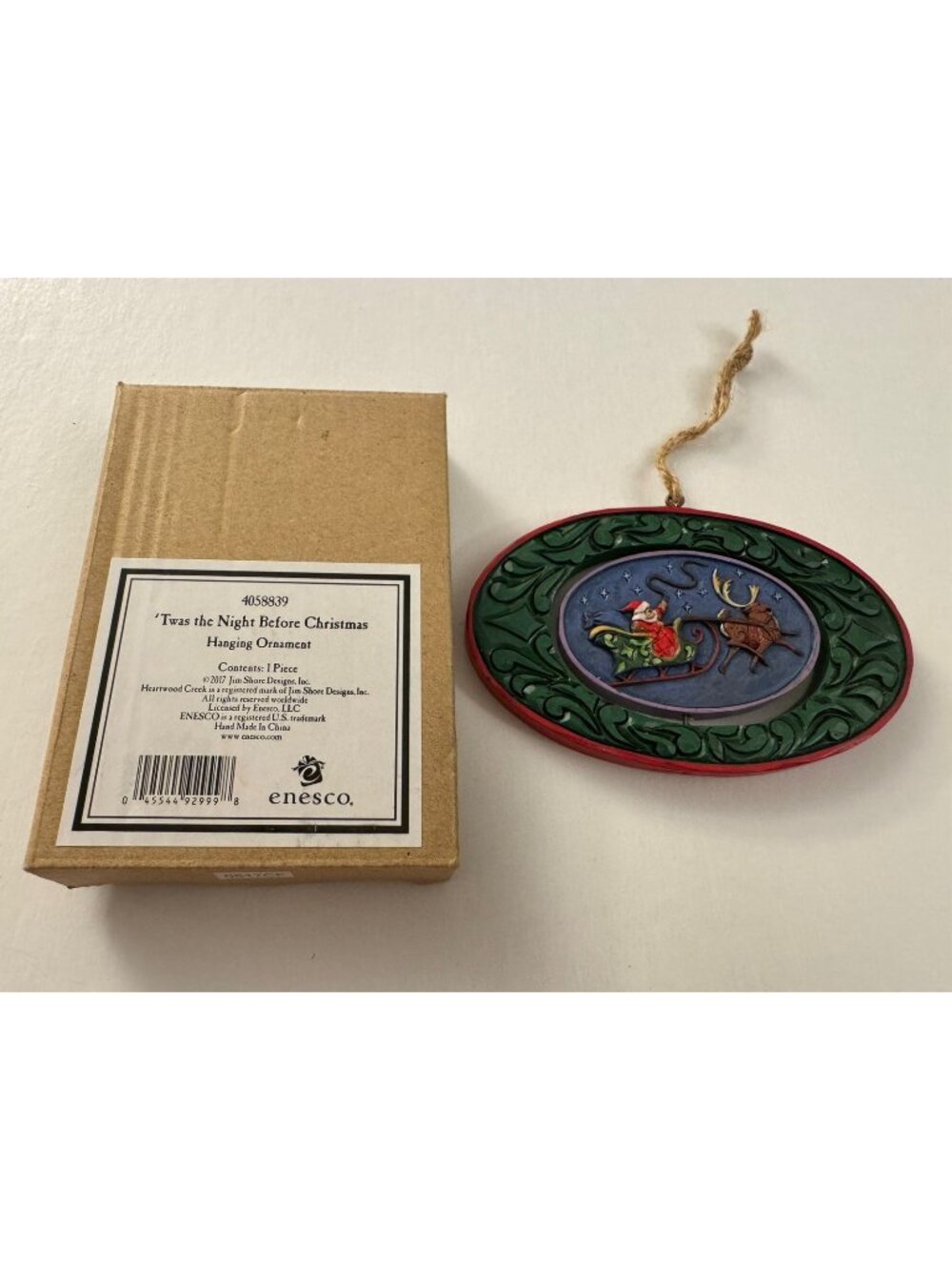 Jim Shore Heartwood Creek Twas The Night Before Christmas Spinning Ornament MM13